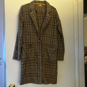 Mystery plaid coat
